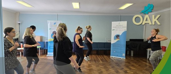 Parent carers taking part in a Project ME Zumba class